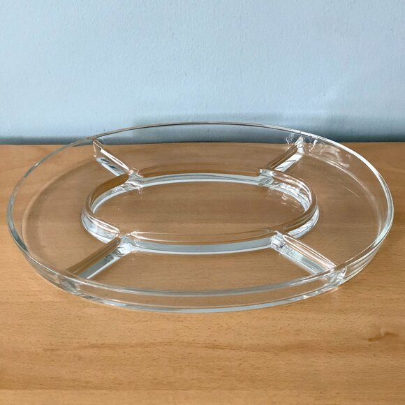 Clear glass serving dish plate - Picture 5 of 5